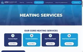 Apex Clean Air AC & Heating Repair website