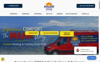 Major Heating and Air Conditioning - Denver website