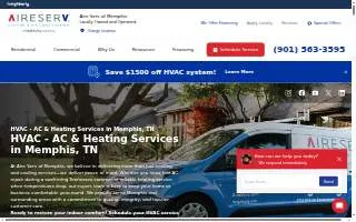 Aire Serv of Memphis website