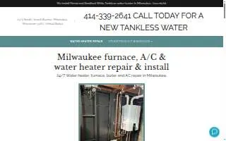 O & W Heating and Cooling and Furnace, boiler, water heater install & repair website