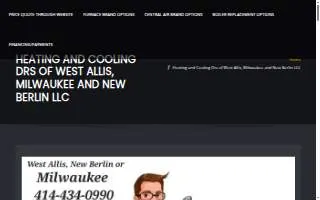 Heating and Cooling Drs of West Allis, Milwaukee and New Berlin LLC website