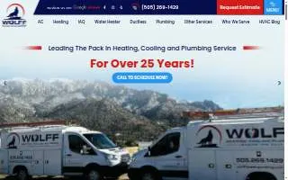 Wolff Heating, Cooling and Plumbing website