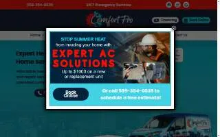 Comfort Pro Home Services website