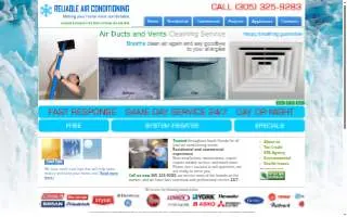 Reliable Air Conditioning of Miami website