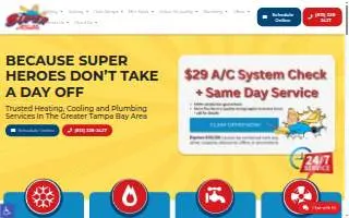 Super Heat, Air, And Plumbing of Tampa website