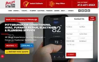 Phillips Heating & Air Conditioning website