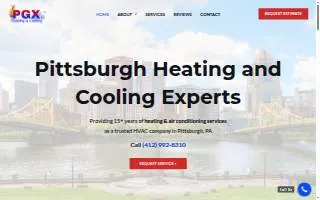 PGX Heating And Cooling website