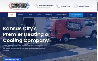Premier Comfort Heating & Cooling website