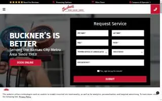 Buckner's Heating, Cooling, and Plumbing website