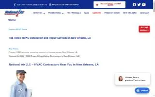 National Air LLC of New Orleans website