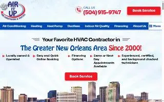 Air It Up Air Conditioning & Heating of New Orleans website