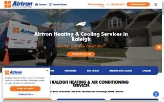 Airtron Heating & Air Conditioning of Raleigh website
