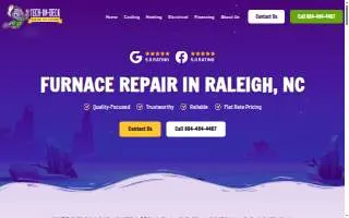 Tech-On-Deck Heating, Air & Electric website
