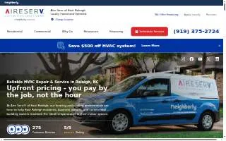 Aire Serv of East Raleigh website
