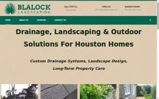 Blalock Landscaping & Drainage, Inc website
