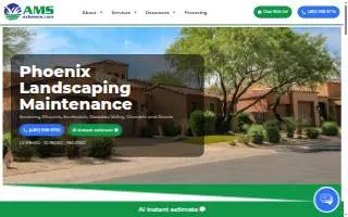 AMS Landscaping website