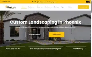Hawkeye Landscaping Inc website