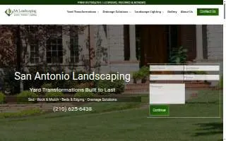 San Antonio Landscaping Services website