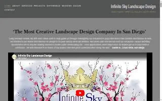 Infinite Sky Landscape Design website