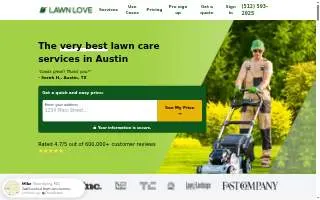 Lawn Love Lawn Service of Austin website