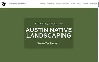 Austin Native Landscaping website