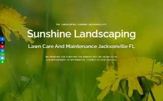 Sunshine Landscaping | Lawn Care Service | Residential and Commercial website