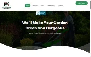Valadez Landscaping LLC website