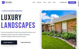 Fort Worth Landscaping website