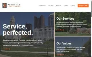 Pinnacle Landscaping website