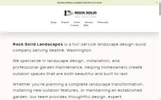 Rock Solid Landscapes of Seattle website