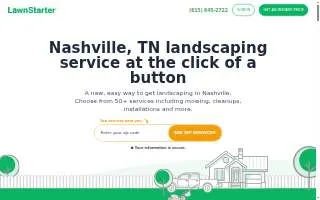 LawnStarter Landscaping of Nashville website