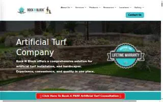 Rock N Block - Turf N Hardscapes website