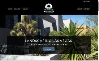 Paradise Landscaping Las Vegas website