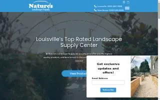 Nature's Landscape Supply website