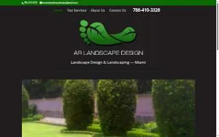 AR Landscape Design website