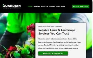 Guardian Lawn & Landscape website