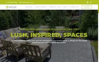Refuge Design & Landscape website