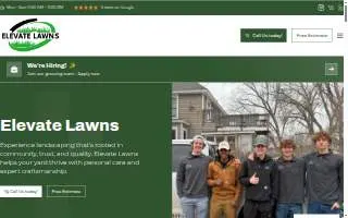 Elevate Lawns website