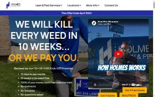 Holmes Lawn & Pest of Salt Lake City website