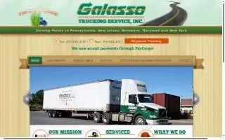 Galasso Trucking Services website