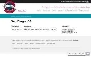 Coastal Transport Co Inc of San Diego website