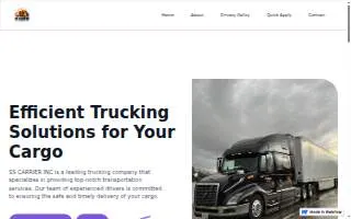 Ss Carrier Inc website