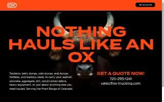 OX Trucking website