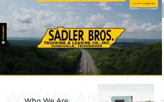 Sadler Brothers Trucking of Nashville website