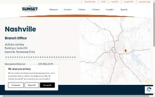 Sunset Transportation of Nashville website