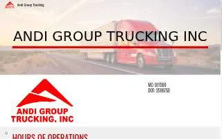 Andi Group Trucking Inc website