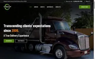 American Hauler Trucking of Miami website