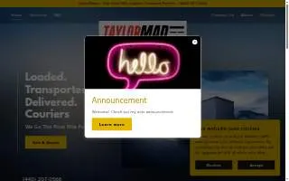 TaylorMade Trucking Company & Couriers of Cleveland website