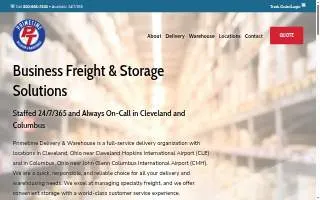 Prime Time Delivery & Warehouse of Cleveland website