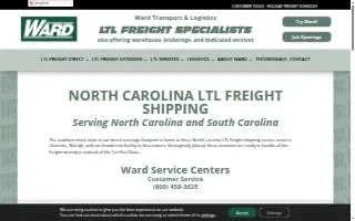 Ward Transport & Logistics Corp. of Raleigh website